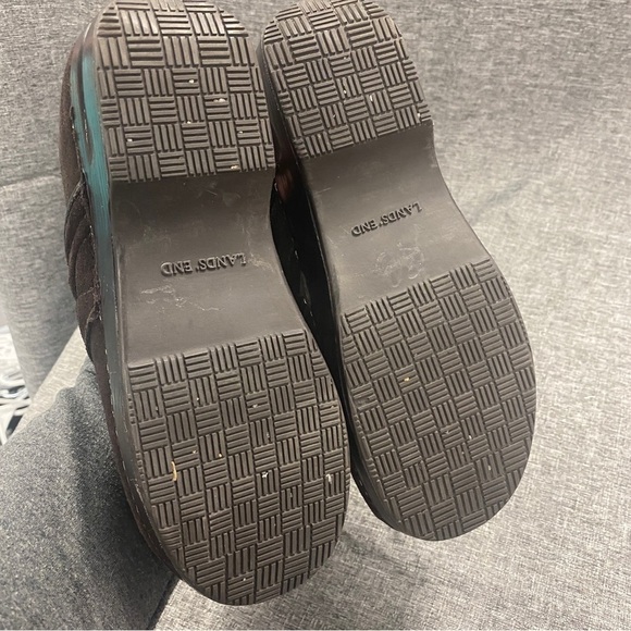 LANDS’ END Brown Suede Clogs womens shoes size 7 - Picture 6 of 7